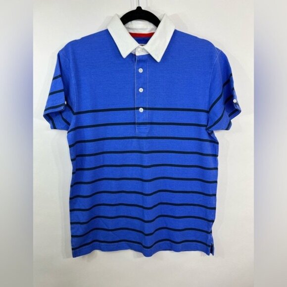 Gant by Michael Bastian Stripe Polo Shirt Blue White Men Size Medium - Picture 1 of 7